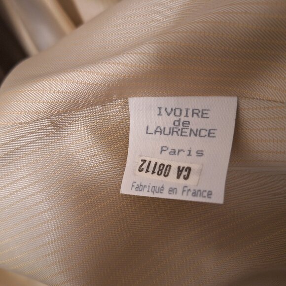 Made In France Vintage Ivoire De Laurence Long Brown Trench Coat Size 38 - Picture 11 of 14
